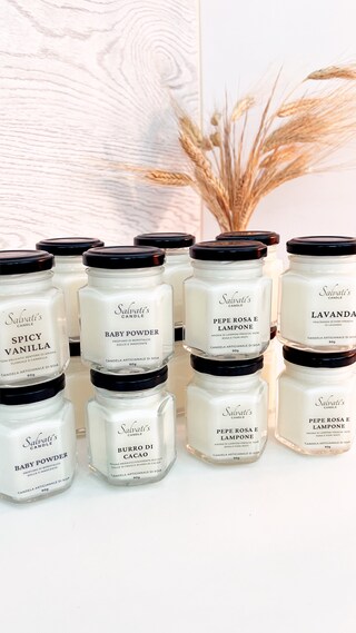 Set Regalo 6 Candele Profumate In Cera Di Soia – Barattoli In Vetro Bianco Satinato