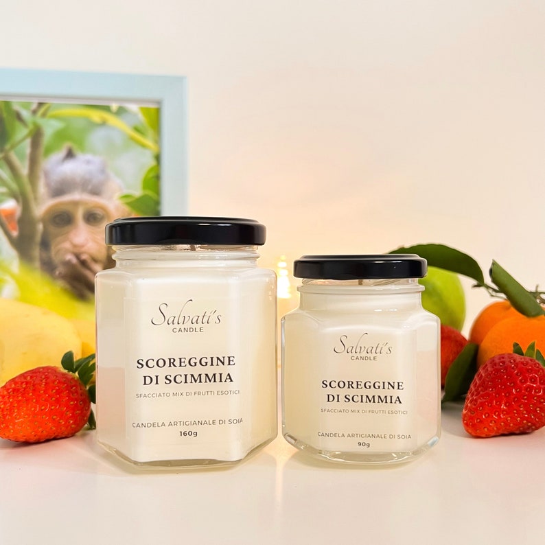 Monkey Fart scented candle, a cheeky mix of exotic fruits image 4