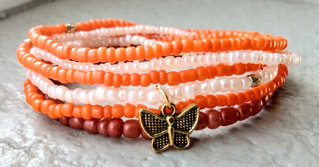 Stackable Bracelet Stretchy Bracelets Dainty Seed Beads Etsy