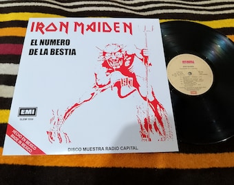 Iron Maiden – The Number Of The Beast = El Numero De La Bestia Ultra Rare 12" From The Best Of Greatest Hits Promo DJ Radio LP