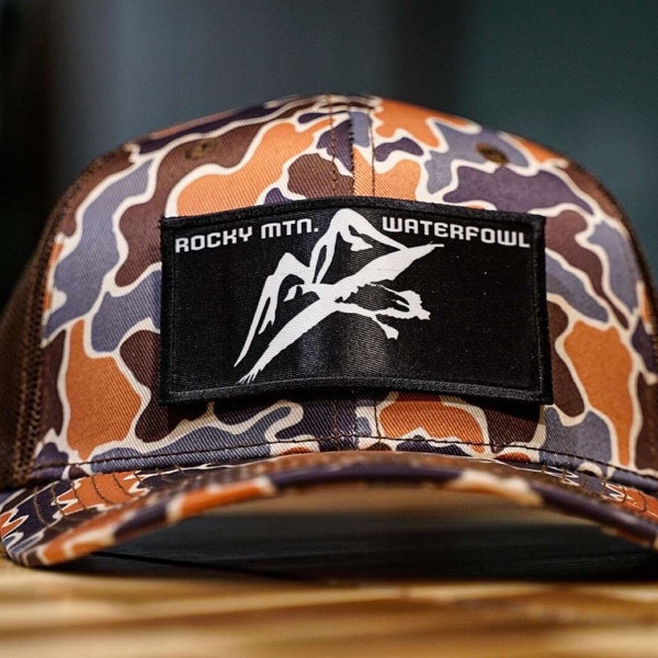 Rocky Mountain Waterfowl Hat, Waterfowl hat, duck hunting hat, hunting hat, Colorado hat, camo SnapBack, goose hunting hat, duck camo