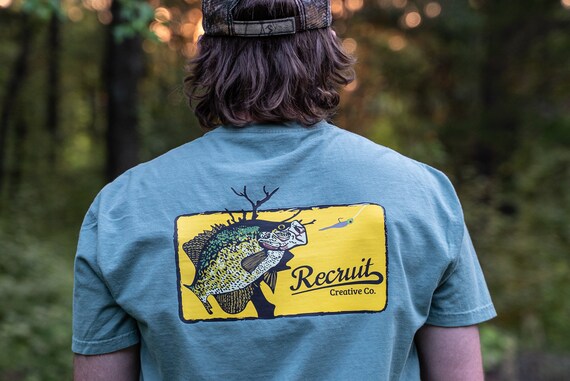 Recruits Crappie Fishing Shirts, Crappie Fishing Shirt, Fishing Shirt, Lake  Wear, Gifts for Him, Gifts for Her, Fathers Day Gift, Pocket T 
