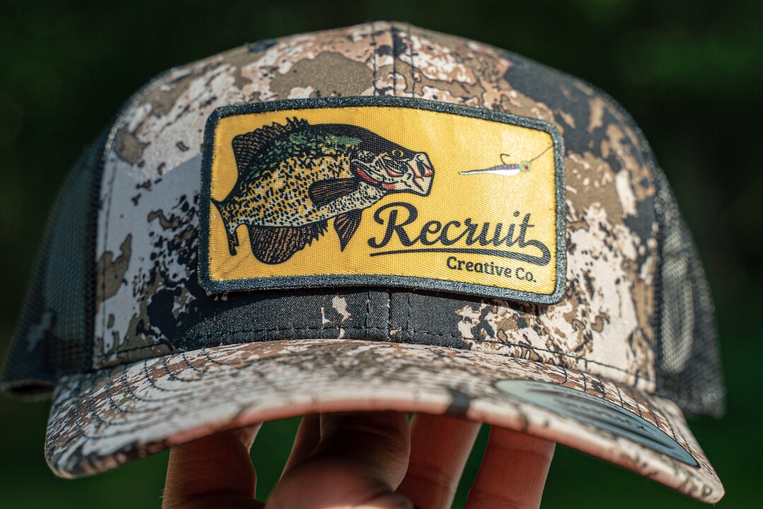 Crappie Fishing Snapbacks Fishing Patch Hat Fishing Hat Etsy