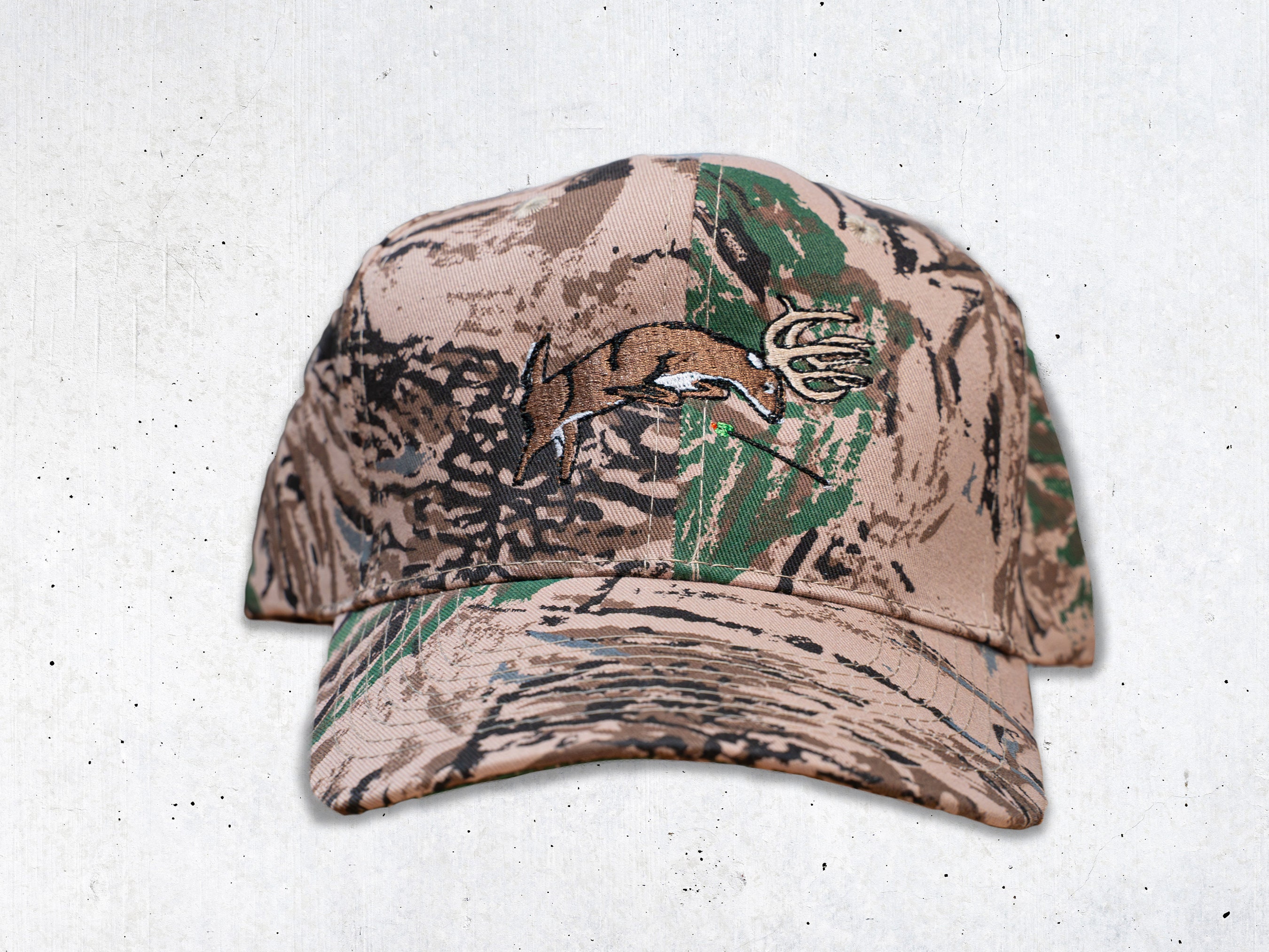 Bowhunter Camo Snapback, Deer Hunting Hat, Old School Deer Hunting