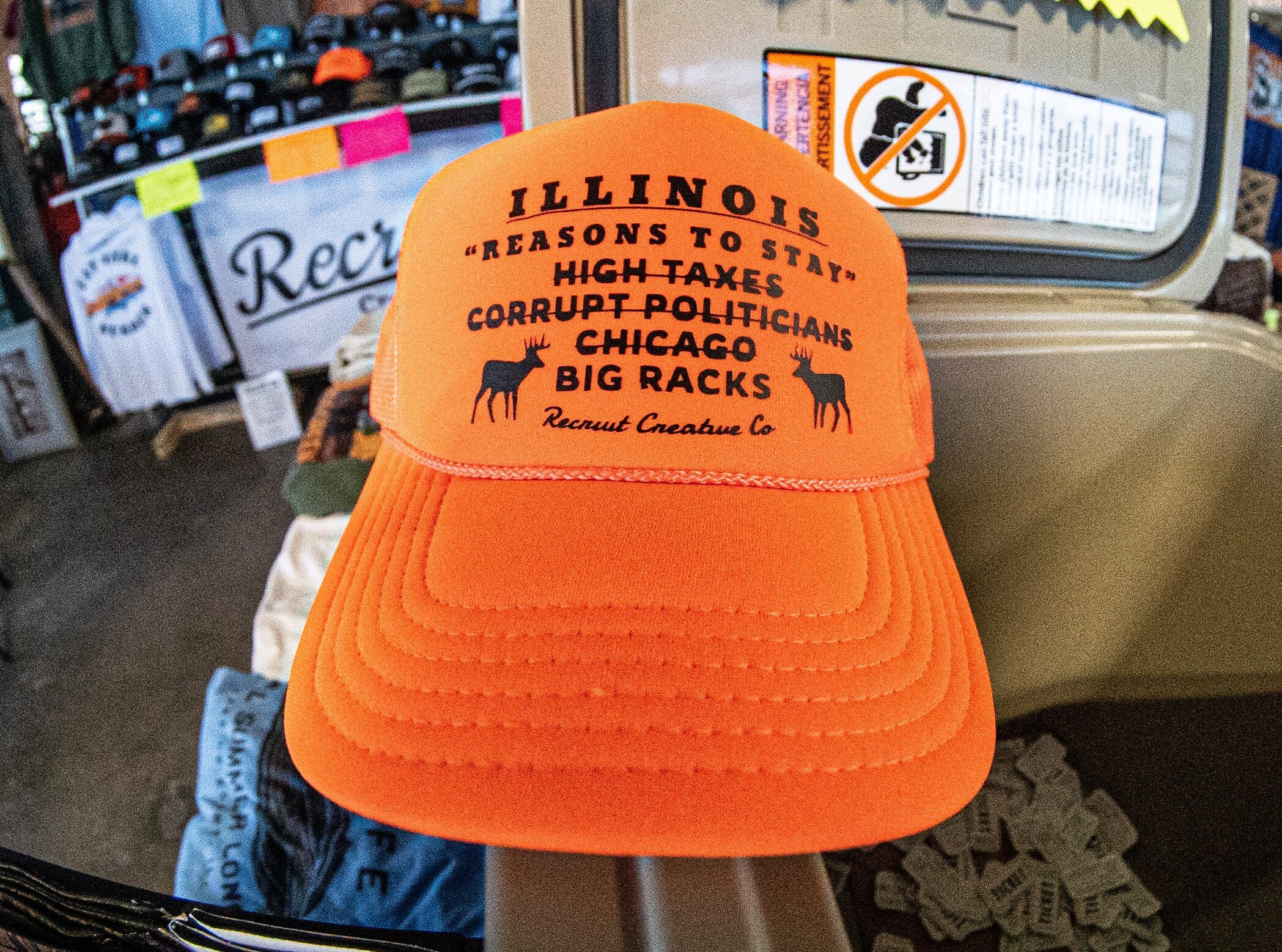 Illinois Reasons to Stay Grandpa Style Hat, Funny Illinois Hat