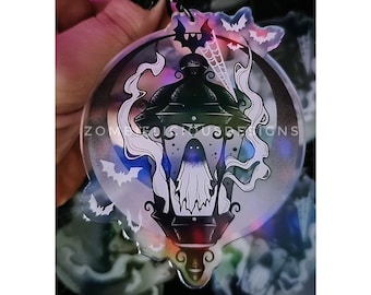 Lantern Ghost Large Holographic Acrylic Keychain