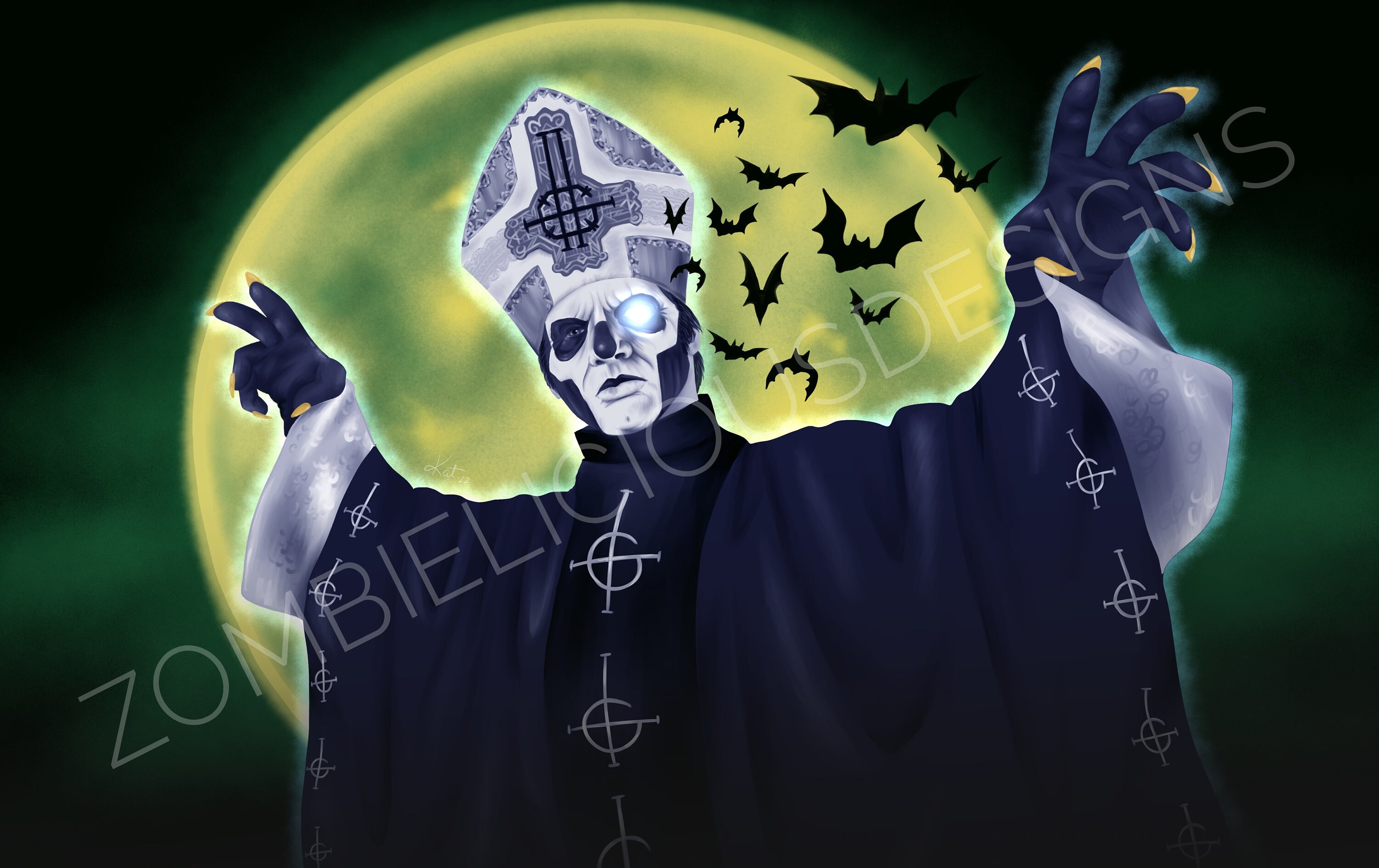 Papa Emeritus III Ghost Ghost Band Poster Giclee Print Etsy