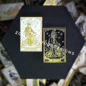 Alfinete de esmalte macio de 1,5"x1", A Carruagem, Papa Emérito IV, Cópia Cardeal, Fantasma, Carta de Tarô
