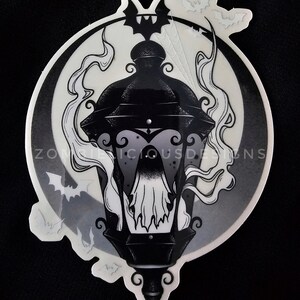 Halloween Sticker, Cute Ghost Sticker, Water Bottle Sticker, Kindle Sticker, Laptop Sticker, Car Sticker, Spooky Sticker, Waterproof image 2