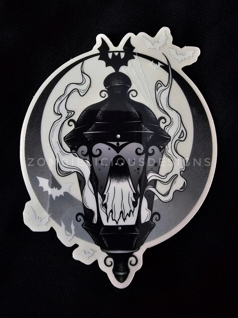 Halloween Sticker, Cute Ghost Sticker, Water Bottle Sticker, Kindle Sticker, Laptop Sticker, Car Sticker, Spooky Sticker, Waterproof image 2