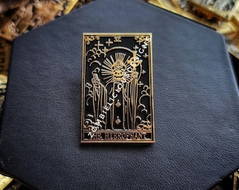 1.5"x1" Soft Enamel Pin, The Hierophant, Papa Emeritus Inspired, Ghost, Tarot Card
