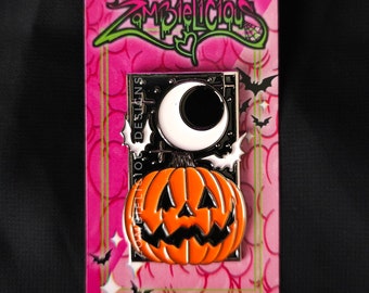 Halloween Pumpkin Pin | Soft Enamel Pin | Jack O Lantern | Spooky Cute