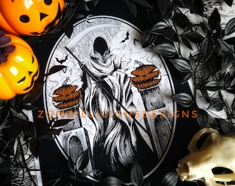 Lámina de arte gótico / Lámina de arte oscuro / Decoración oscura para el hogar / Lámina de arte de Halloween