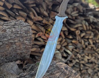 Custom Handmade Resident Evil 5-Inspired Chris  Machete Replica – D2 Steel With Sheath
