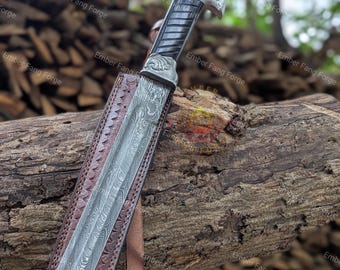 Handmade Damascus Steel Shashka Sword 1881 Style Cavalry Replica Collectible Cossack Sabre