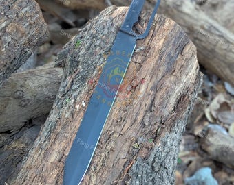 Handmade D-Guard Latin Machete – Micarta Handle with Leather Sheath