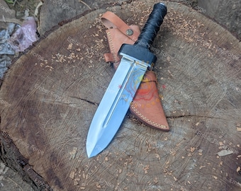 Handmade Vinland Saga Thorfinn Dagger: D2 Steel Anime Replica with Leather Sheath