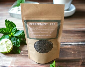 PEPPERMINT LEAF | Whole Organic Herbs | Tea Blend | Botanical | Wellness Tea | Headache Tea | Stomach Tea | Respiratory Tea
