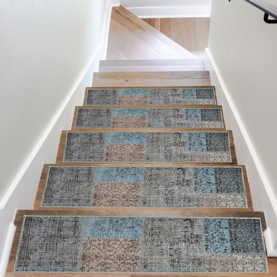 Tapis d'escalier design patchwork tapis d'escalier - Etsy France