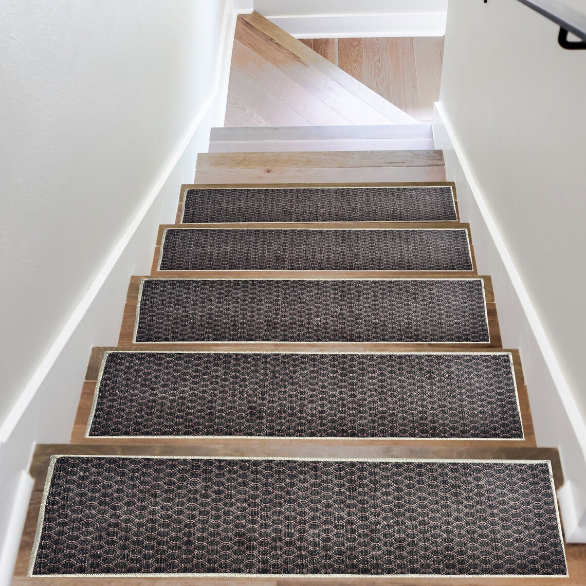 Rustic Stair Treads Rug Geometric Stair Treads Carpet Etsy