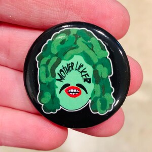 Old Gregg Mother Licker Button Pin