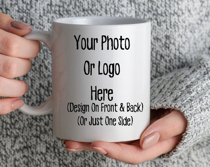 Company Logo Mugs Custom Photo Coffee Mug Gift For Him Her Couples Office Mugs, Company Coffee Cups, Business Mugs Personalized Message Mugs