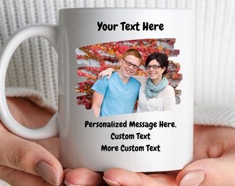 Tazza da caffè personalizzata con foto: tazza in ceramica con messaggio personalizzato