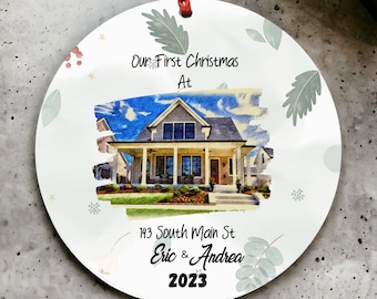 Personalized Our First Christmas at Our New Home Ornament, New Home Ornament, Personalized New Home Christmas Ornament