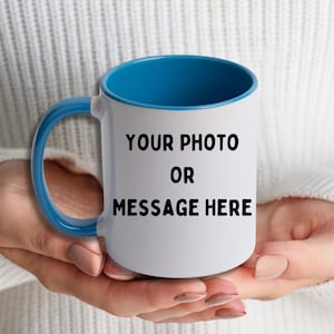 Personalized Photo Coffee Mug - Custom Text, Picture Gift