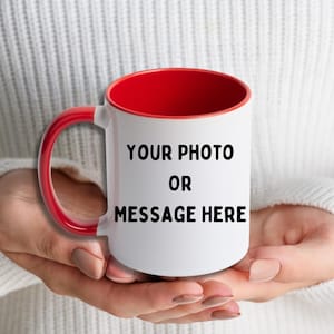 Personalized Photo Coffee Mug: Custom Text Gift