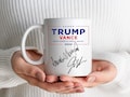 Trump 2024 Signature Coffee Mug, Vote Republican 2024, Fight For America