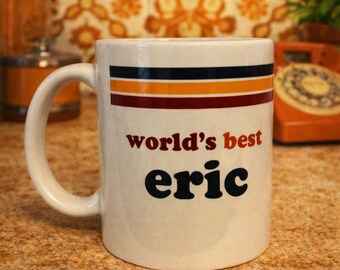 World's Best Mug, 70's Theme Coffee Cup, Retro Mug Gift