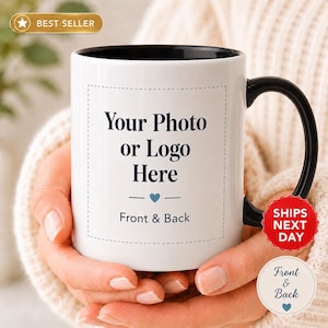 パーソナライズされた写真入りコーヒーマグカップ、文字やロゴ入りのセラミックカップ