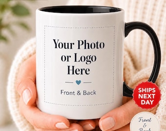 Tazza da caffè personalizzata con foto, tazza in ceramica con testo o logo