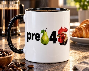 Funny Rebus Puzzle Mug, Prepare For Cock Joke Mug, Adult Humor Coffee Mug, Funny Gift for Men, Gag Gift, 11oz 15oz Mug