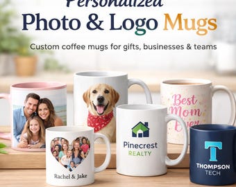 Benutzerdefinierte Foto & Logo Kaffeetasse | Personalisiertes Geschenk