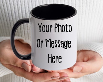 Taza de café con foto personalizada, regalo de cerámica personalizado para oficina