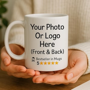 Custom Photo Coffee Mug: Personalized Text or Logo, Gift for Loved Ones