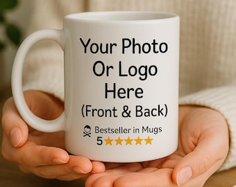 Custom Photo Coffee Mug: Personalized Text or Logo, Gift for Loved Ones