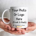 Custom Photo Coffee Mug Gift For Him Her Couples Office Mugs, Company Coffee Cups, Business Mugs