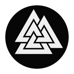 Valknut Mouse Pad Viking Symbol Norse Symbol Desk Accessory Office Accessory Runic Sign Norse Decor Pagan Symbol Mousepad