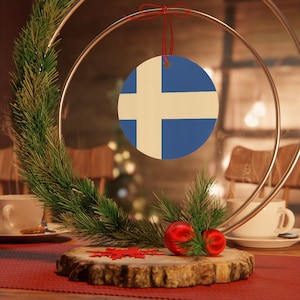 Sweden Flag Ornament | Swedish Christmas Gifts * Sisu Gift * Swedish Decor * Christmas Ornament * Holiday Decor Decorations * Mys Mysigt