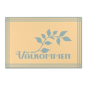 Valkommen Welcome Mat |  Välkommen Matta * Scandinavian Swedish Welcome Rug * Doormat * Welcome Swedish Sign * Home Decor * Sweden Gifts