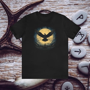 Norse Pagan Shirt Norse Mythology Tee Norse Accessories Pagan Symbol T Shirt Viking Tee Norse Clothing Gamer Tee Raven Gift Pagan T- Shirt