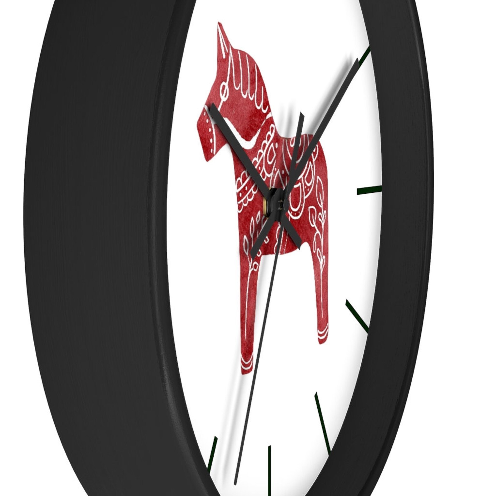 Dala Horse Clock Swedish Dala Horse Swedish Decor Nordic Decor Swedish