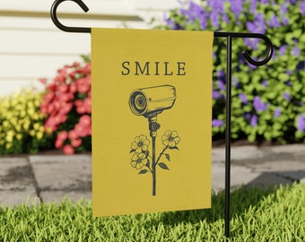 Smile You're on Camera Sign Nordic Garden Flag Scandinavian Decor Modern Decor Nordic Home Decor Gift For Mamma for Pappa Gift for Mormor