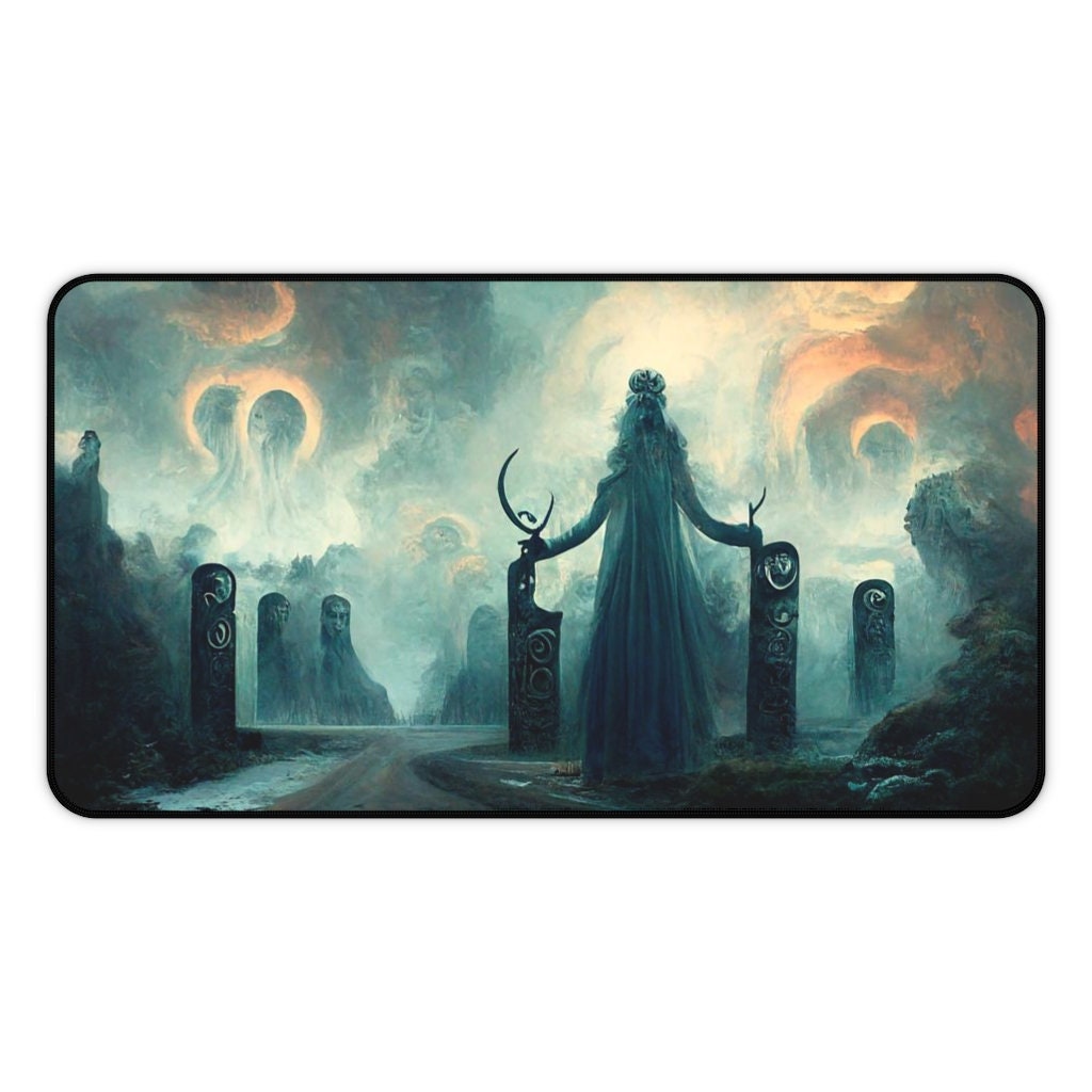 Helheim Desk Mat Norse Pagan Desk Decor Norse Mythology Mousepad Runes ...