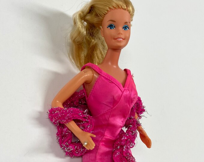 Original 1977 Superstar Barbie W/pink Gown and Boa - Etsy