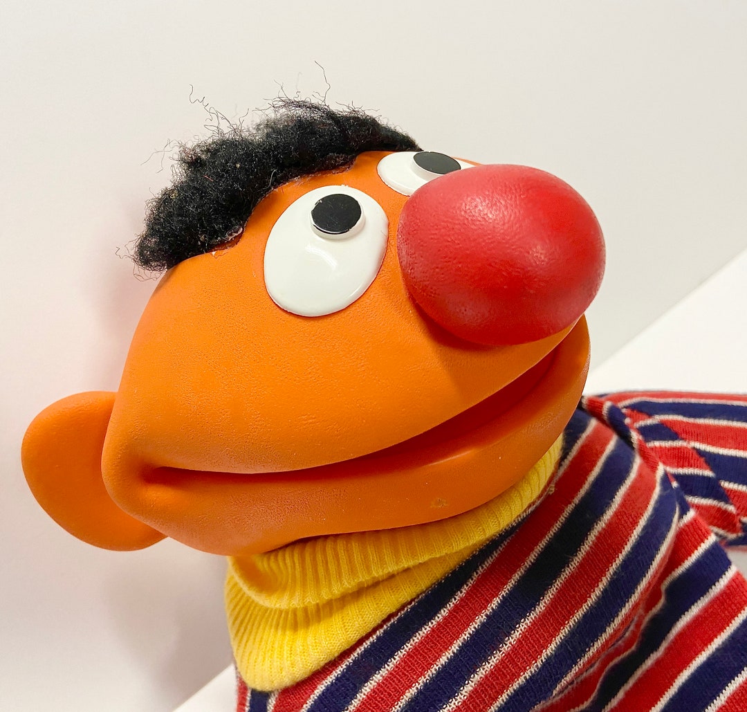 Vintage Ernie Muppet Hand Puppet Sesame Street 1970s Etsy