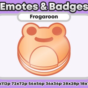 Copper Metallic Frogaroon Dessert Froggy Emote, Channel Points, Role Icons, Sub/Bit Badge -Tokens/Coins- Twitch Youtube Discord Emote Kawaii